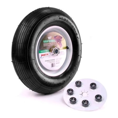 Martin Wheel Martin Wheel 16" Wheelbarrow & Garden Cart Wheel 408TTRIB32 - 480/400-8 - Universal Hub - 5/8" BB 408TTRIB32